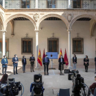 El president del Govern regional de Múrcia, Fernando López Miras anunciant els nous càrrecs dels diputats de Cs que li donen suport.