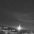 Imatge d'un bòlid captat per la Xarxa Espanyola de Recerca sobre Bòlids i Meteorits.
