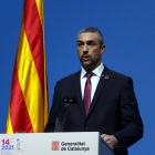 El conseller d'Acció Exterior, Relacions Institucionals i Participació, Bernat Solé, en rueda de prensa.