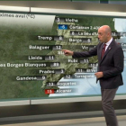 Tomàs Molina informando sobre las temperaturas máximas del miércoles.