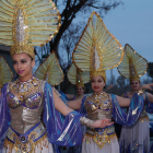 Imagen de miembros de la comparsa de Sinhus Sport, ambientada en Aladín, durante el carnaval de Bonavista del año pasado.