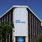 Fachada de la sede del PP en Madrid, en la calle Gènova.