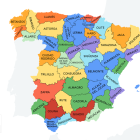 El mapa con los 50 municipios destacados por la revista de viajes.