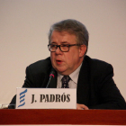 El president del Col·legi de Metges de Barcelona, Jaume Padrós, en una compareixença.