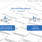 Portada de la web d'ArText desenvolupat er la UNED.