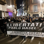 La manifestación de este sábado en Lleida para pedir la libertad de Pablo Hasel.