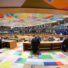 Plano general de la reunión de los líderes europeos en Bruselas para el Consejo Europeo.