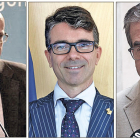 El nuevo presidente, Ricomà, el secretario general, García, y el coordinador de Tarragona ciudad, Martín.