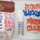 Los agentes intervinieron 48 dosis de cocaína y 150 euros.
