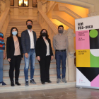 Los responsables de la FiM durante la presentación este lunes en el Castell de Vila-seca.