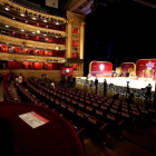 Imatge del pati de butaques del Teatro Real de Madrid abans del sorteig.