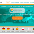 Captura de pantalla de la página web de NationalRegions.eu, una iniciativa ciudadana para proteger las regiones nacionales.