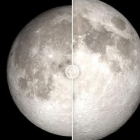 La comparativa de grandària entre una superlluna i la lluna plena.