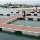 Instal·lacions marítimes del nou centre de serveis nàutics al port de Cambrils.