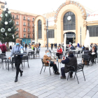 Terrasses a la plaça Corsini de Tarragona.