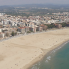 Imatge aèria de la platja de Torrdembarra.
