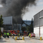Imagen del exterior de la empresa que se ha incendiado.
