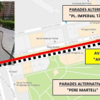 L'avinguda Roma de Tarragona es troba tallada per l'instal·lació d'una grúa de grans dimensions