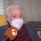 Captura de la entrevista a Espejo público a Rosario, la anciana desnonada per error.