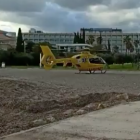 L'helicòpter del SEM a l'Ametlla de Mar.