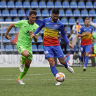 Carlos Martínez, durant el partit disputat entre el FC Andorra i l'Atlético Baleares aquesta temporada (2-2), en el qual va marcar.