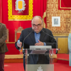 Els consellers Jordi Fortuny, Inés Solé i Xavier Puig van presentar ahir els pressupostos en el Saló de Plens.
