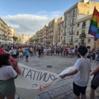 Imagen de la concentración en la plaza de la Fuente de Tarragona.