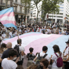 Concentració del col·lectiu trans a la Rambla de Barcelona