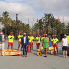 Este martes Salou ha presentado el dispositivo de seguridad en las playas del municipio.