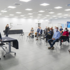 Alba Molas durante la presentación de su proyecto en el nuevo centro formativo de la Diputación en Reus.