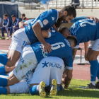 Los jugadores del San Fernando celebrando el gol.