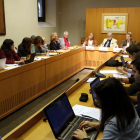 Rueda de prensa en la sede del IEC para presentar la nueva 'Ortografia' catalana.