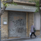 Imatge de les oficines de l'Hemeroteca de la Fundació la Pedrera, ara tancades.