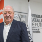 El president de la FCF, Joan Soteras, el passat dilluns a la delegació de Tarragona.