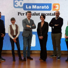 Algunos de los 30 presentadores de La Marató de TV3 dedicada a la salud mental.