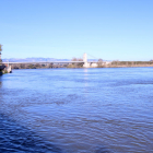 Plano general del río Ebro a su paso por Amposta.