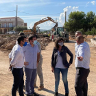 La consejera de Acción Climática visitando las obras de restitución de los daños provocados por las trombas de agua en el municipio de Alcanar.