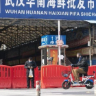 Entrada del mercat de mariscs Huanan a Wuhan.