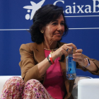 Ana Botín, presidenta executiva del Banc Santander en una intervenció al Cercle d'Economia.