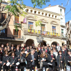 La Banda de Música Vila de Falset el día de la celebración de Santa Cecília.