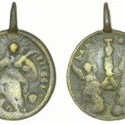 Imatge de la medalla dedicada a Santa Tecla, datada al segle XVIII