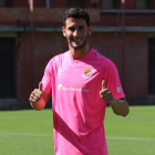 Carlos Albarrán, feliz después de su retorno a los entrenamientos.