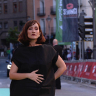 Ana Moragade en la alfombra verde de la gala inaugural de la 66 Semana Internacional de Cine de Valladolid (Seminci).