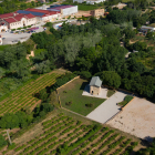 Vista aérea del Columbario romano de Vila-rodona y su entorno.