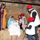 Escena del Nacimiento del Pessebre Vivent de la Pobla de Montornès.