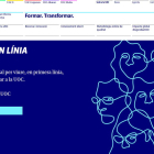 Imatge del web de la Universitat Oberta de Catalunya (UOC).