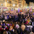 Imatge de la manifestació a la plaça de la Font.