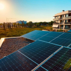 Una instalación fotovoltaica solar realizada en la ciudad de Lleida en 2020.