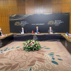 La trobada entre els ministres d'Exteriors d'Ucraïna i Rússia amb mediació turca, que se celebra a la ciutat d'Antalya.