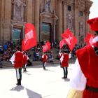 Els abanderats de la Festa del Renaixement han actuat aquest dissabte a la plaça de la Catedral de Tortosa.
